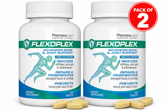 Flexoplex Advanced Bone & Joint Support Supplement – 120 Tablets Each – Pack of 2 (240 Total)